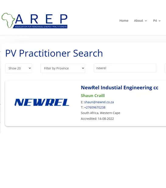 Association for Renewable Energy Practioners Listing - Newrel