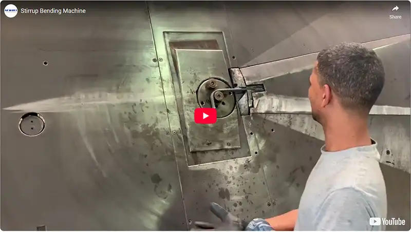 Stirrup bending machine in working order after repair by Newrel Industrial Engineering, Cape Town